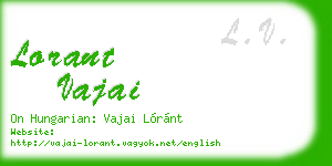 lorant vajai business card